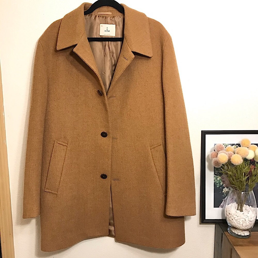 La Paz Men’s Heavey Wool Coat - Camel XL